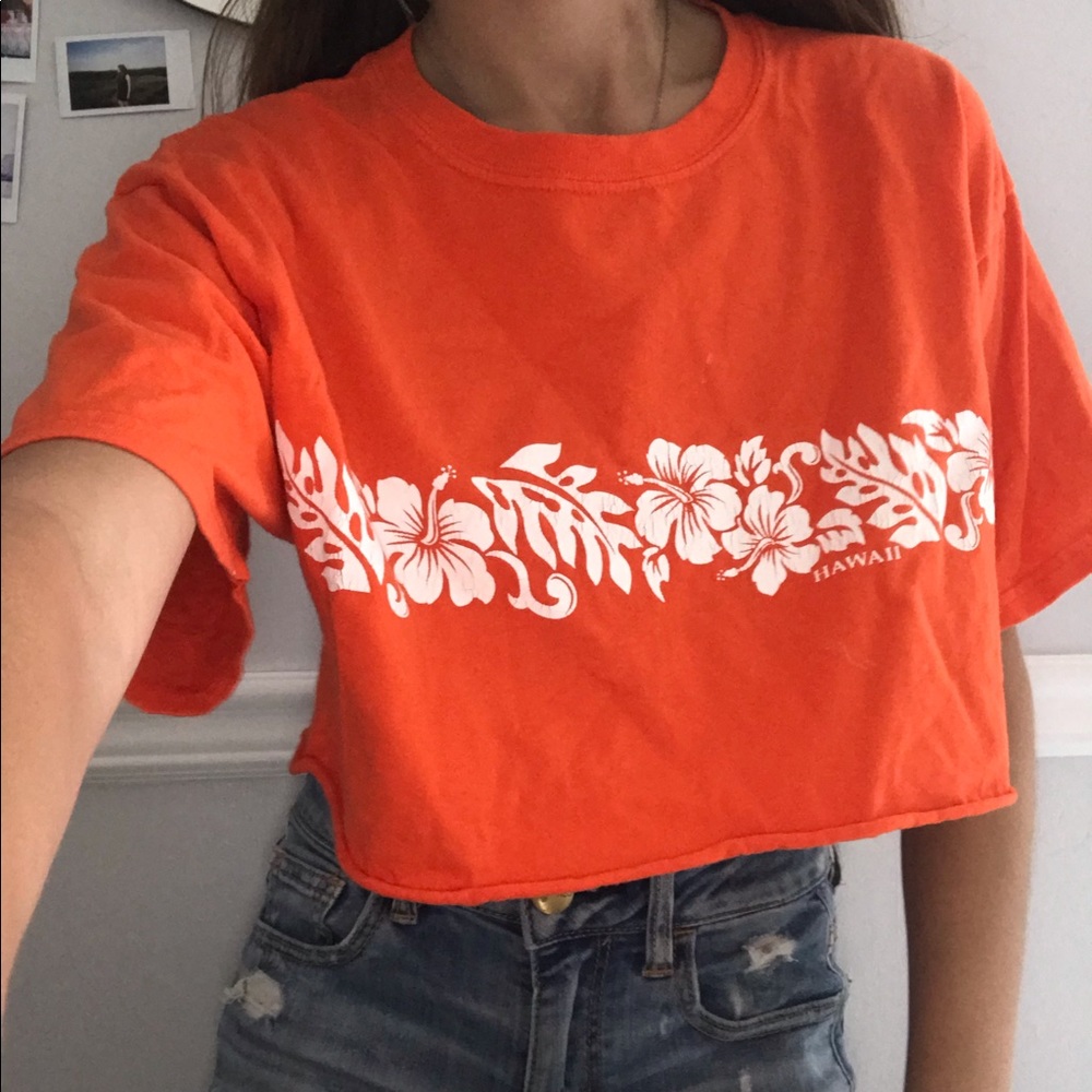 Vintage Retro Orange Hawaii Tee